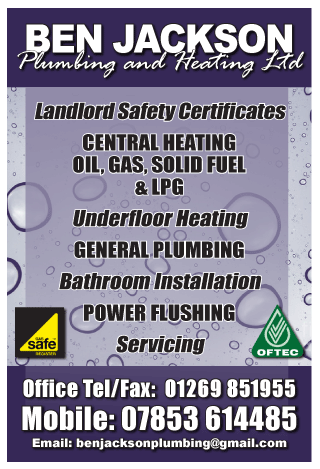 Ben Jackson Plumbing & Heating serving Ammanford - Plumbing & Heating