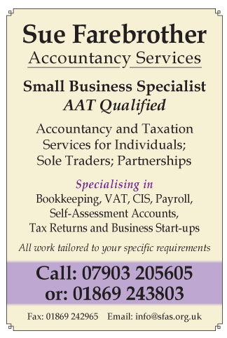 Sue Farebrother Accountancy Services Ltd serving Bicester - Accountancy Services