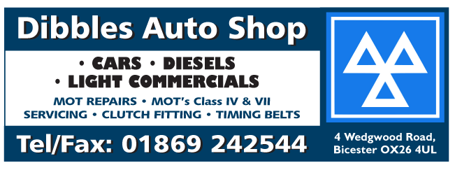 Dibbles Auto Shop serving Bicester - M O T Stations