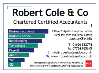 Robert Cole & Co serving Maesteg - Accountants