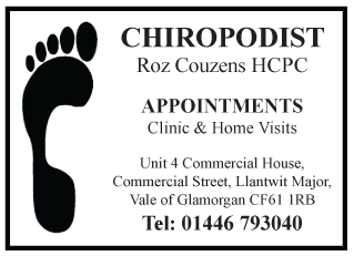 Roz Couzens Regd. hcpc serving Vale of Glamorgan - Chiropody