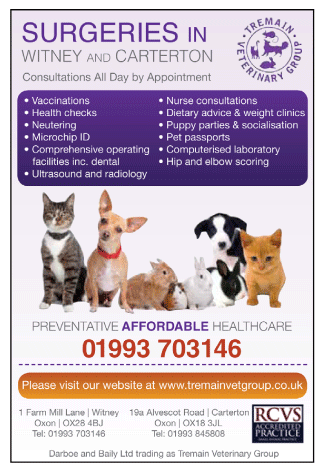 Tremain Veterinary Group serving Witney - Veterinary Surgeons