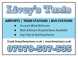 Livey’s Taxi serving Witney - Airport Transfers